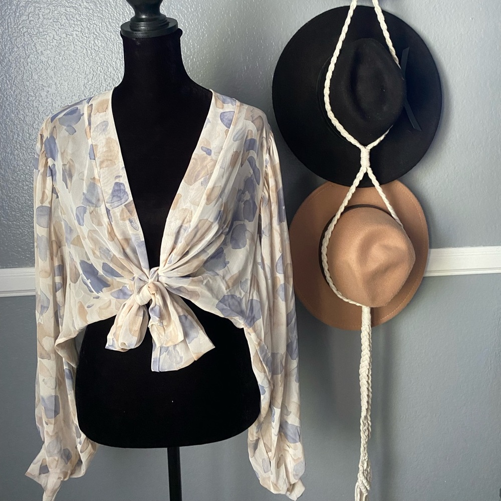 Cream crop top